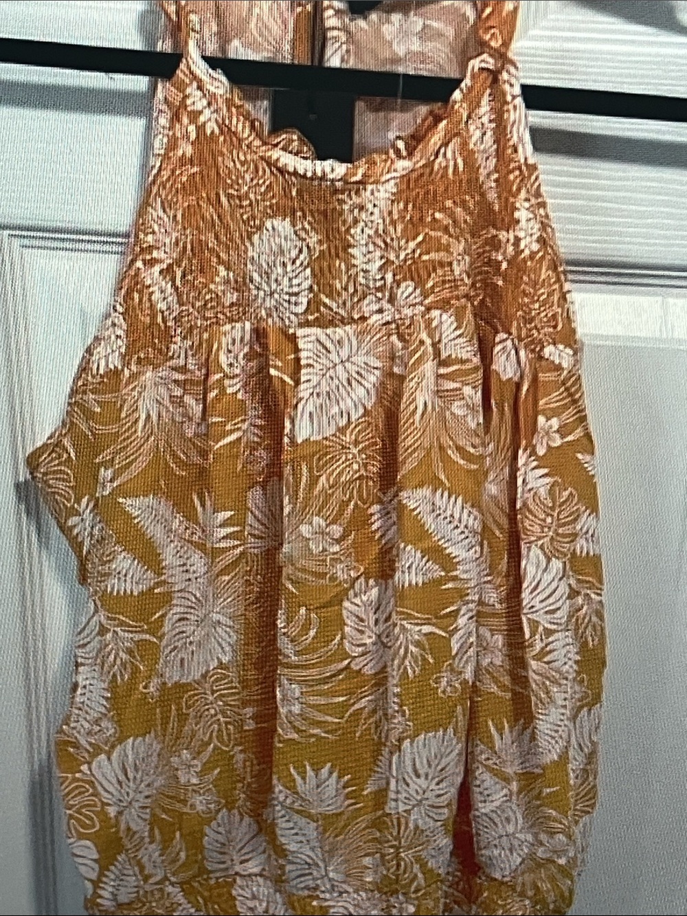 Rachel Zoe Mustard Yellow and White Floral Sleeveless Top